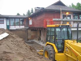 Foundation repair at Strathcona Golf Club House